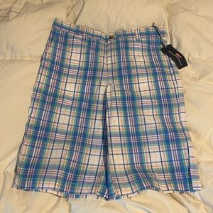 Vineyard Vines Breaker shorts pink and blue plaid size 16 NWT